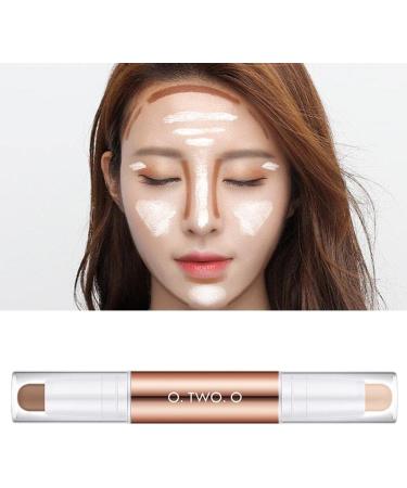 jojomis Highlighters Stick Double-Head Makeup Concealer Contouring Cream Set Face Highlighters Sticks - Lotus + Dark Brown - Buy Online on GoSupps.com