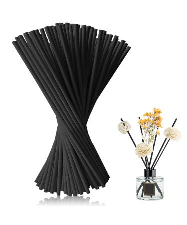 Halercay 100 pieces room fragrance stick chopstick room fragrance for office at home spa aroma diffuse sticks for decoration refreshment room fragrance bathroom living room office (black)