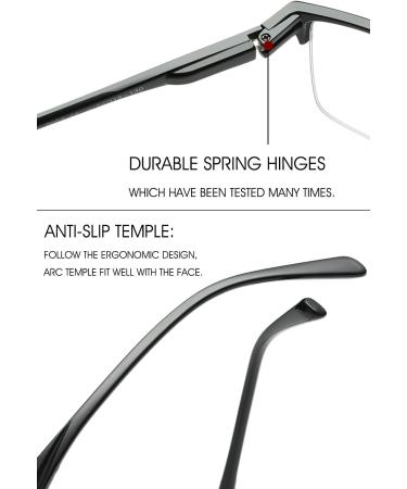 Vevesmundo Modern Half Frame Reading Glasses for Men & Women - Multiple Strengths +0.75 to +4.0 - Stylish Seive Aid - Buy Online on GoSupps.com