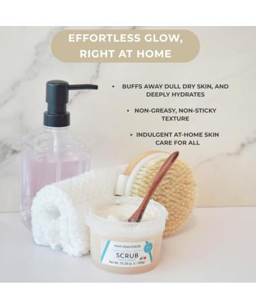 NaturaverdePro Tropical Coconut Ingrown Hair & Bumps Exfoliating Body Scrub Sugar Scrub for Body and Post-Wax Care Infused with Glycerin & Fruit Oils Natural Skin Care for All Skin Types - 10.58 oz - Buy Online on GoSupps.com