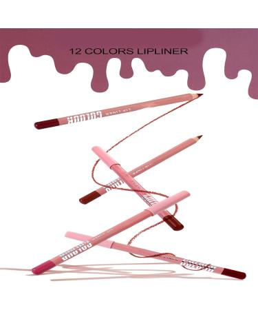 Crayon L vres - 12 Couleurs Matte Cr meux Naturel Longue Tenue pour Cosm tiques Liner Pour L vres Doux et Fondant pour Maison Voyage Jour F te Mariage Hiver Automne Printemps Bureaux cole - Buy Online on GoSupps.com