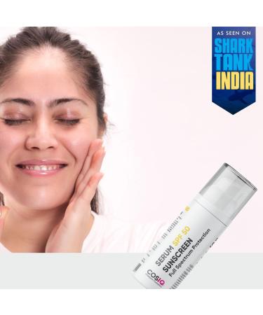 C0S-lQ Outdoor Sunscreen Serum SPF 50 PA++++ Broad Spectrum UVA UVB and IR Protection Zero White Cast Ultra Light Weight Skin Safe Dewy Finish (30 ml (Pack of 1) White) - Buy Online on GoSupps.com