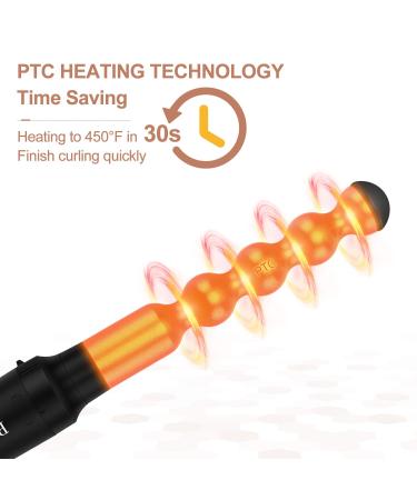 Infrared 8 in 1 Curling Iron Set - Professional Interchangeable Ceramic Barrels for Long Hair - LED Temperature Control Glove & Clips Included - Buy Online on GoSupps.com