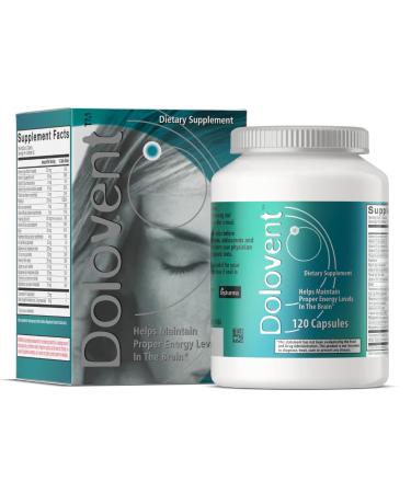 Dolovent - Natural Migraine Relief with Magnesium for Migraines Vitamin B2 400mg CoQ10 - Dietary Supplement for Brain Health - 1 Bottle