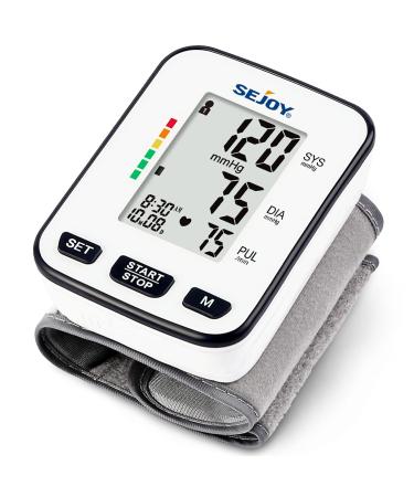 Blood Pressure Monitor-Wrist Cuff Automatic Digital Blood Pressure Meter, Accurate BP Machine for Home Use, Large Display, Hypertension & Irregular Heartbeat Detector