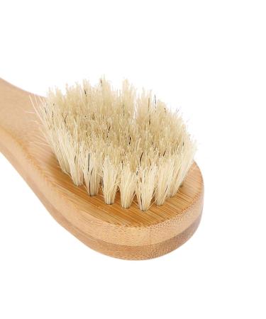 Exfoliating Face & Body Brush Tool with Wooden Handle - Perfect for Cleansing Skin & Back Scrubbing | International Shipping Available - Buy Online on GoSupps.com