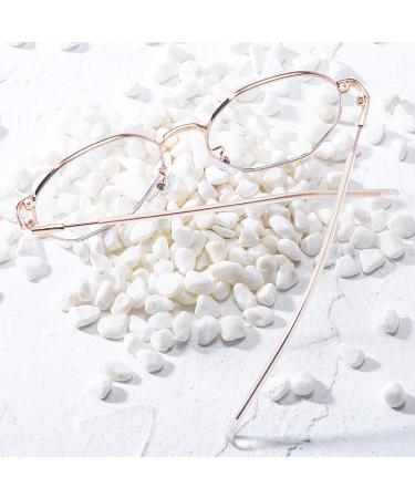 Shop Aiweijia Classic Vintage Glasses - Metal Frame Blue Light Blocking in Rose Gold | International Shipping Available - Buy Online on GoSupps.com