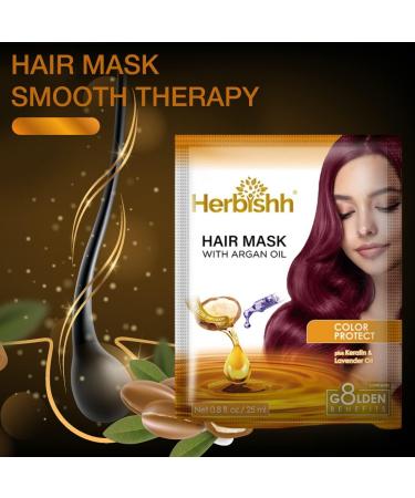 Herbish Arganham Mask - Intensive Care & Hydration for Healthy Strong Hair | 25g | No Sulfates No Parabens | Ideal for Very Dry Weak Stressed Hair - Buy Online on GoSupps.com