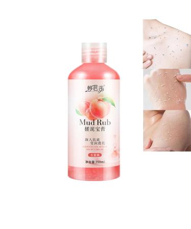 Rubbing Mud Mud Rub Gel Mud Scrub Cream Mud Rubbing Artifact Rubbing Mud Cream Gel Skin Cleansing Gel Mud Rub Mud Scrub Cream Exfoliating Exfoliator Body Scrub (peach/1PC/350ML)
