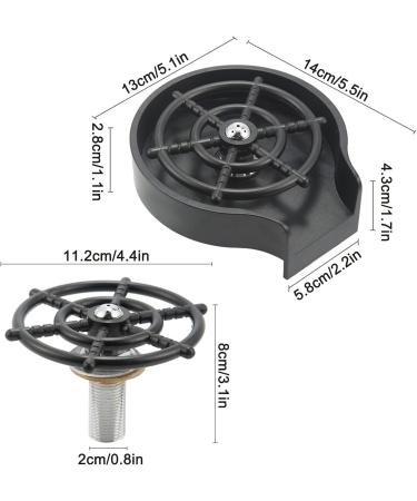 JNDJNFV Glass Rinser Cup Washer Cleaner Bottle Washer Cleaner Bar Glass Rinser Stainless Steel Glass Rinser for Kitchen Sinks Glass Cup Bottle Washer Cleaner Silver - Buy Online on GoSupps.com