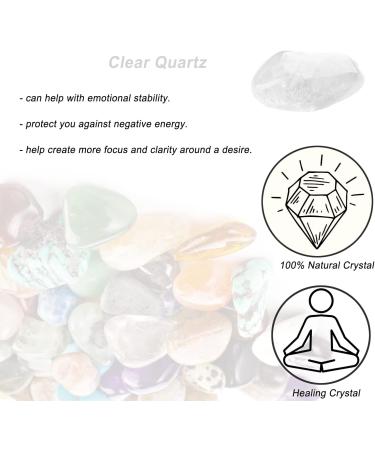Large Clear Quartz Healing Crystal Stones 1.25-2.0 - Natural Reiki Gemstones for Energy Healing, Meditation & Witchcraft - Buy Online on GoSupps.com