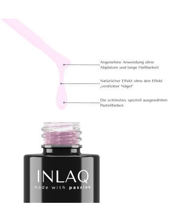 Inlaq Hema Free UV Nail Polish - French Pink 6ml | Semi-Transparent Gel Polish | Gellack UV LED Colors - Buy Online on GoSupps.com