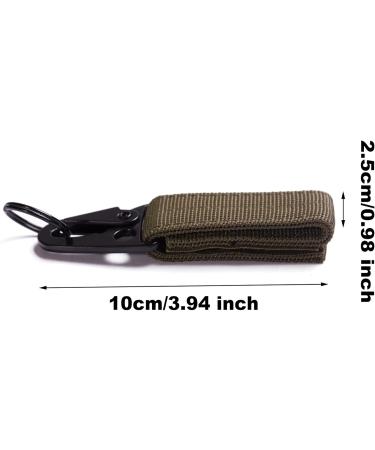 Buxiugk Tactical Keychain Set - 4 Nylon Carabiner Clips for Mountaineering Camping & Hiking - Durable Outdoor Gear in Green - Buy Online on GoSupps.com