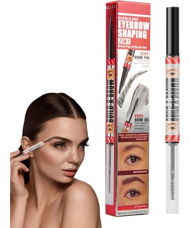 eyebrow pen waterproof waterproof microblading eyebrow pen Brow Microfilling eyebrow pen with 4 fork tips and brush Natural Brows eyebrow pen to fill eyebrows to define 2LIGHT BROWN - Buy Online on GoSupps.com