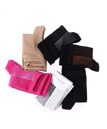 6 pairs of copper-soaked magnetic footrest socks with vita wear Dr.Sock soother socks anti-generation compression footrest support (red s/m)