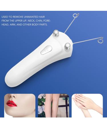 Facial Threading Hair Removal USB Charging Electric Cordless Threader Machine with LED Light Handheld Ladies Face Cotton Epilator for Chin Lip Arm Women Men - Buy Online on GoSupps.com