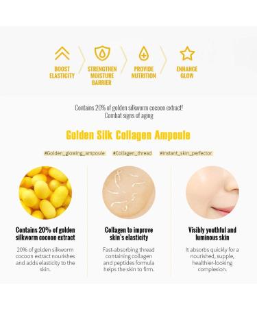 SO NATURAL Silk Collagen Glow Ampoule - Anti-Aging Serum for Intense Hydration & Moisture | International Shipping - Buy Online on GoSupps.com