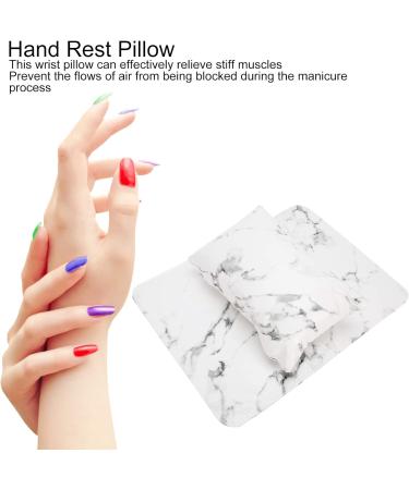 Different Gift Nail Art Hand Pad Easy To Store Effective Relief Beautiful And Practical Soft Leather Hand Rest Pillow Manicure Store for Home(white) - Buy Online on GoSupps.com