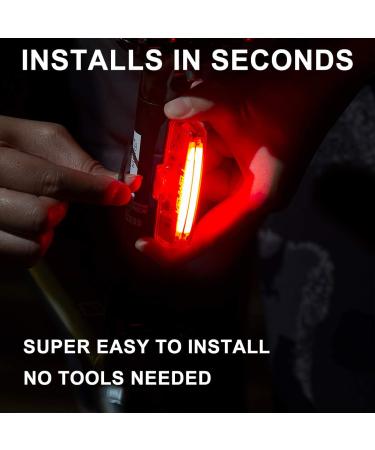 Bike Tail Light USB Rechargeable - Super Bright LED Rear Bicycle Light | 6 Lighting Modes for Road & Mountain Cycling Safety (Red) - Buy Online on GoSupps.com