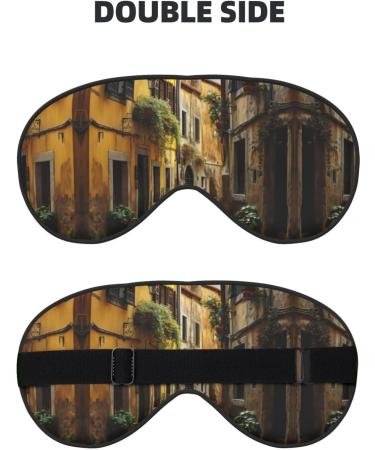 Buy Italian Old Street Print Unisex Sleeping Eye Mask | Soft Adjustable Eye Mask for Better Sleep International Shipping Available - Buy Online on GoSupps.com
