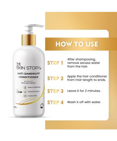 Buy Anti Dandruff Control Conditioner 3 in 1 - Nourishing Formula for Dry & Damaged Hair - Enriched with Saniscalp & Biotin - 250gm - Long Lasting Shine - Buy Online on GoSupps.com