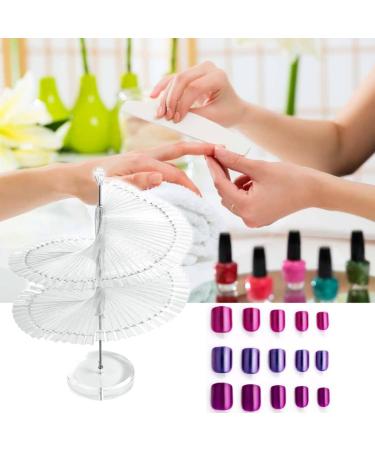 Nail Display Stand Spiral False Nail Display Nail Tips Practice Stand Rack Salon Show Color Card Household Tool Clear nail display stand - Buy Online on GoSupps.com