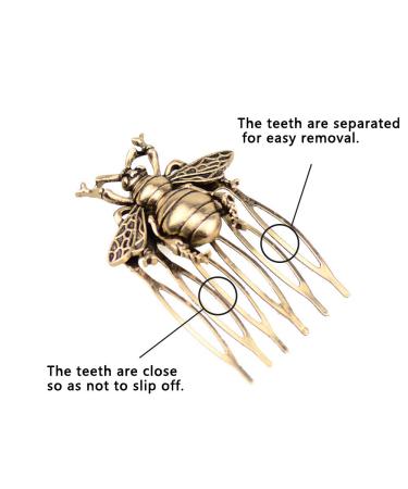 6 Vintage Hair Side Combs for Women | Decorative Retro Gold Pearl Rhinestone Hair Clips | Crystal Bride Accessories - Buy Online on GoSupps.com