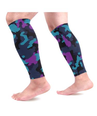 visesunny Cool Camouflage Print Sports Compression Sleeves Leg Performance Support Shin Splint, Calf Pain Relief - Men, Women, Runners
