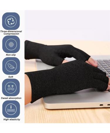 SunnyJuly Compress Bamboo Arthritis Gloves Premium Bamboo Gloves Anti-Slip Glue dot Gloves for Work Fingerless Women Men Gray Spots X-Large - Buy Online on GoSupps.com