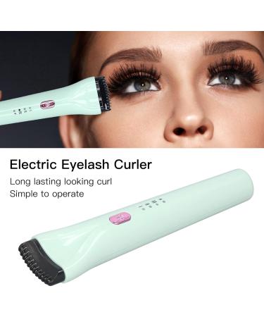 Qukaim Rechargeable Electric Eyelash Curler Electric Eyelash Curler 3 Heated Modes Rechargeable Long Lasting Handheld Lash Curler with Cleaning BrushGreen - Buy Online on GoSupps.com