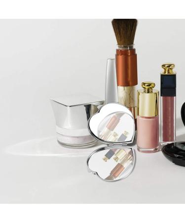 Lurrose Foldable Mini Heart Shaped Makeup Mirror - Compact Dual Sided Vanity Mirror for Women & Girls - Buy Online on GoSupps.com