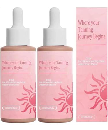 FLLUOUZH 2025 New Advanced Self Tanning Drops to Drink Enhances Natural Tanning Promotes Skin Health and Pigmentation 2 Pack