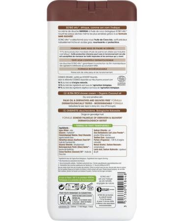 SO'BiO tic Shower Cream Surgras with Organic Coconut Oil Nourishes 650ml - Buy Online on GoSupps.com