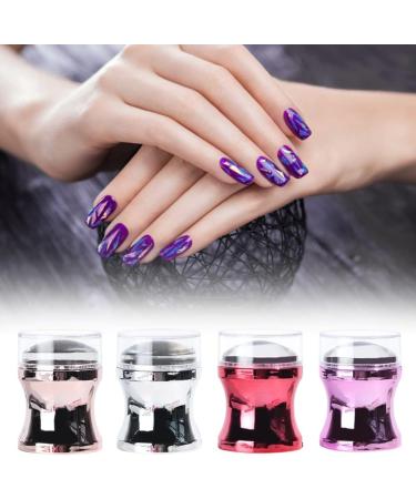 nail jelly stamper Nail Art Stamper Nail Stamping Templates with Silicone Heads DIY Manicure Print Tool Purple - Buy Online on GoSupps.com