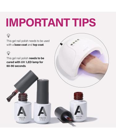 AILLSA Red Glitter Gel Nail Polish Set - 8 Colors for 2022 Spring Summer | Soak Off UV Gel Polish Kit for Nail Art Manicure - Perfect Holiday Gift for Women & Girls - Buy Online on GoSupps.com