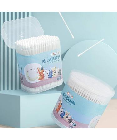 Toyandona 400pcs Baby Cotton Swabs - Round Head Q-tips for Gentle Ear & Nose Cleaning - Multi-Purpose Cotton Buds (White) - Buy Online on GoSupps.com