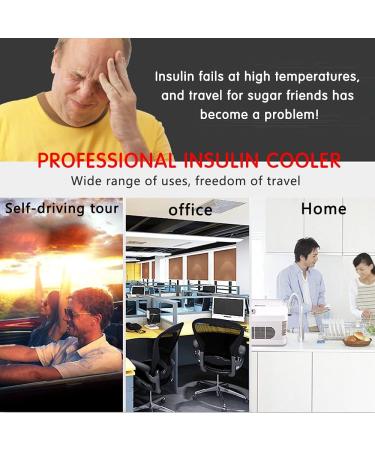 Insulin Cooler Box Mini Electric Insulin Cooler Portable Medicine Fridge Small Cooler Bag Thermostat for Car Travel Home 1 battery - Buy Online on GoSupps.com