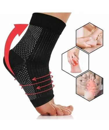 Ergonomic Sock Sleeve Ankle Brace for Cycling | Injury Protection | S/M Black - Buy Online on GoSupps.com