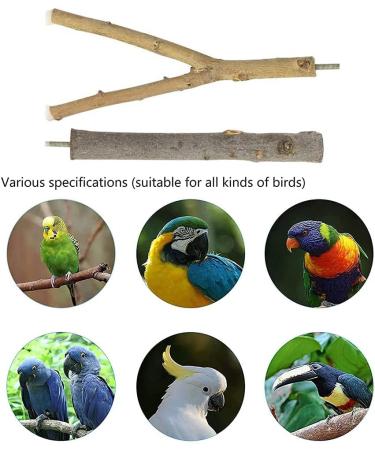 4 Piece Natural Wood Bird Toys Set - Perches Pencil Rods & Accessories for Parrots & Birds - 2 Specs 8 Washers & 4 Wing Nuts - Buy Online on GoSupps.com
