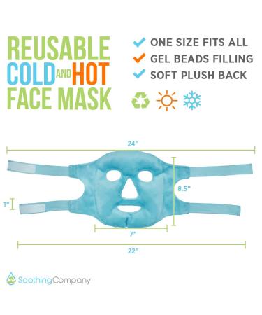 Soothing Company Hot and Cold Gel Face Mask for Migraine Pain Relief and Stress Reduction - Buy Online on GoSupps.com