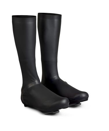 GripGrab AquaShield High Cut Professional Road Bike Rain Protection Overshoes Zipperless Long Aero Cycling Overshoes L (42/43) Black