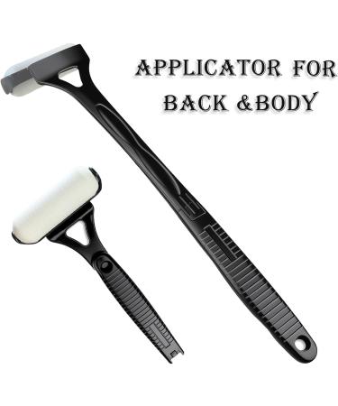 Applicateur de lotion noir applicateur de lotion long manche pour le dos poign e pliable avec 3 rouleaux en mousse r utilisables applicateur de cr me lavable pour le dos - Buy Online on GoSupps.com