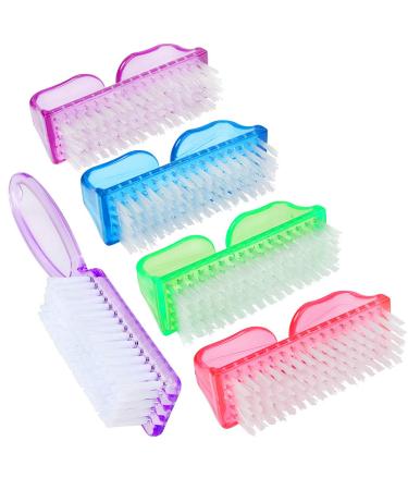XYGK 5PCS Handle Grip Nail Brush Fingernial Brush Cleaner for Toes and Nails Men Women