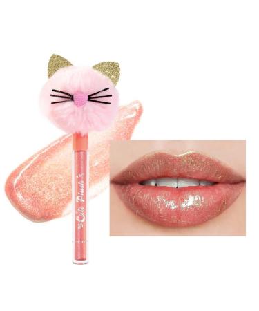 Waterproof Natural Shimmer Lipstick for Women Girl Cute Glitter Luminous Shiny Brightening Lip Balm Lip Gloss Lip Conditioning Oil Rejuvenating Serum