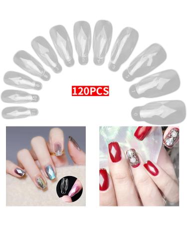 120pcs Dual Forms Fingernail Tips Diamond Shape Manicure for Home Use - Buy Online on GoSupps.com