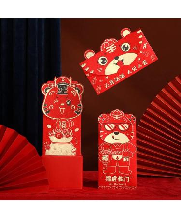 TORR 4 Pcs Chinese Red Envelopes for Lunar New Year 2022 Year of the Bao Packet Lai See for Spring Festival A - Buy Online on GoSupps.com