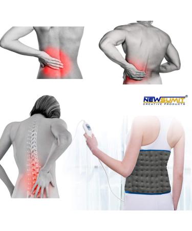 Newsumit Electric Heating Cushion - Pain Relief for Lumbar Spine | 3 Temperature Levels Quick Heating Auto Shut-Off 29x69 cm - Buy Online on GoSupps.com