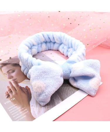 U/K Blue Face Wash Hairband for Women - Bow Makeup Cosmetic Elastic Headband | New Release - Shop Now! - Buy Online on GoSupps.com
