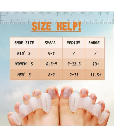 Medium Nude Toe Separators & Straighteners (1 Pair) for Men & Women - Bunion Corrector, Hammertoe Relief, Plantar Fasciitis - Size M - Buy Online on GoSupps.com