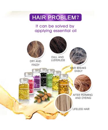 Gowwim Hair Vitamin Serum Capsules - Argan  Macadamia  Avocado Oil Complex for Smooth  Silky Hair Growth - 30 PCS - Buy Online on GoSupps.com